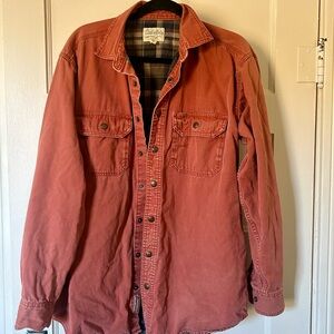 Cabela's Men's Brick Orange Button Down Shirt Jacket